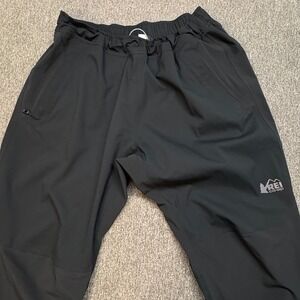 REI Co Op Peak 2.5 Rain Pants Black Waterproof Outdoor Hiking Size LX 32L